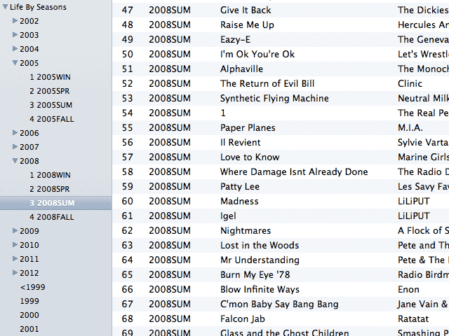 Summer 2008 playlist